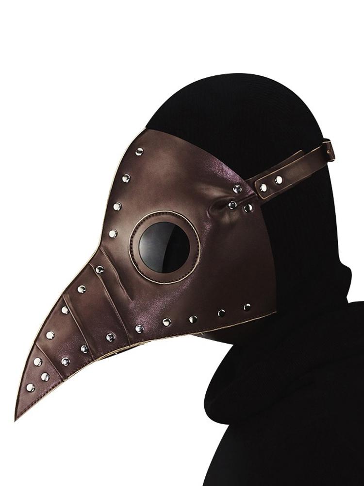 Grappig Middeleeuws Pestdoktersmasker Leer Zwart Snavelmasker Dokter Halloweenmasker Steampunk PU Vogels Cosplay Doctour De Peste