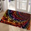 Mandala Floral Pattern Traditional Modern Bohemian Geometric Door Mat Decorative Elegant Carpet Rug for Entryway Home Decoration