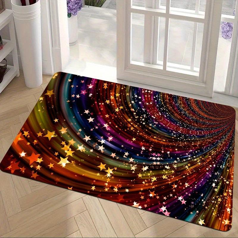 Mandala Floral Pattern Traditional Modern Bohemian Geometric Door Mat Decorative Elegant Carpet Rug for Entryway Home Decoration