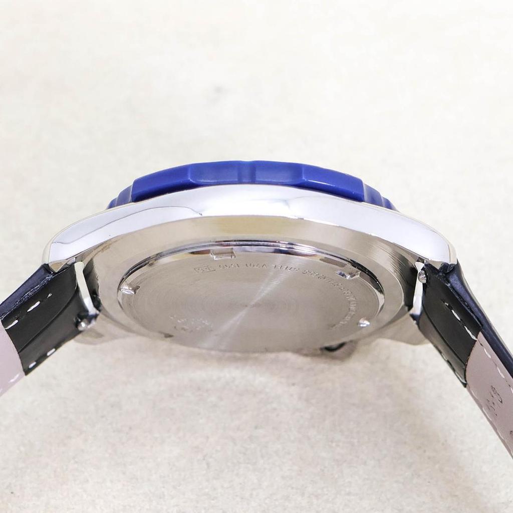 [USED] Working SEIKO ALBA AQUAGEAR rotating bezel leather watch 2084
