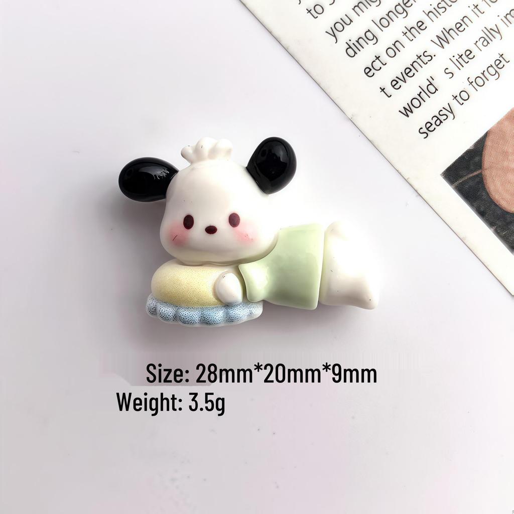 Cute Cartoon DIY Resin Ornaments: Sanrio Swimming Series Hair Clips, Phone Cases & Shoe Buckles