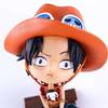 15CM Anime One Piece Sitting Portgas D Ace Cute Q Version Model Toy Gift Collection Action Figure Desktop Car Ornament PVC