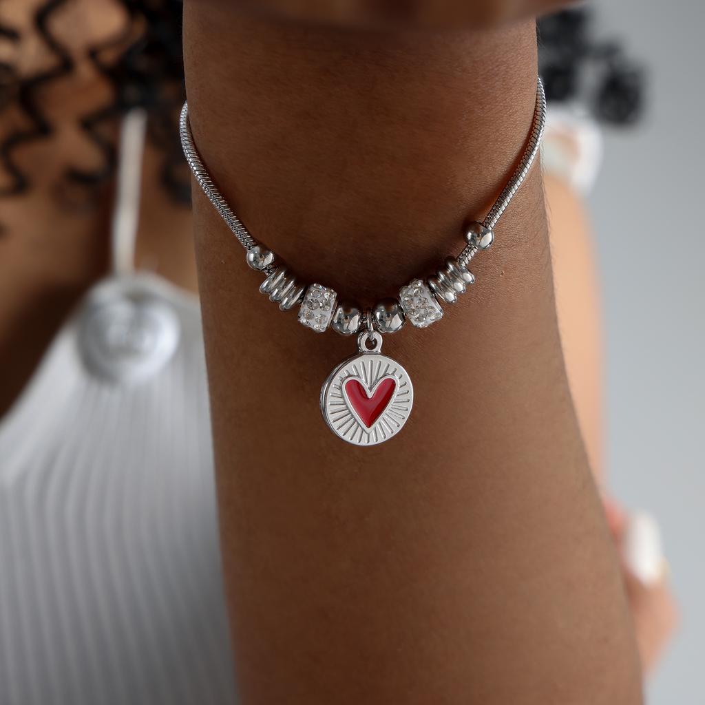 Chinesischer Antikstil Zirkon Armband Wasserdichtes und Nicht verblassendes Armband Nischenpersönlichkeit Retro Übertriebenes Anhängerarmband