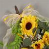 Easy To Install Faux Sunflower Wall Hanging Ornament Green Plant Decoration for Home or Commercial Space