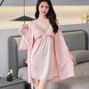 New sexy women's summer nightgown lace simulation silk erotic underwear Internet celebrity explosion suspender pajamas loungewear