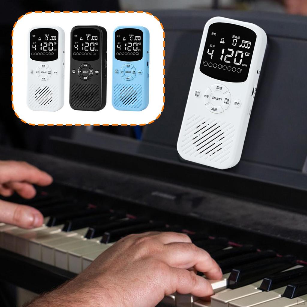 Digital Metronome Electronic Display Lightweight Vocal Counting Tone Generator for