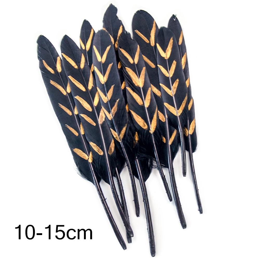 Black Gold Natural Goose Feathers For Needlework Dream Catcher Feather Crafts Jewelry Accessories Diy Decoration