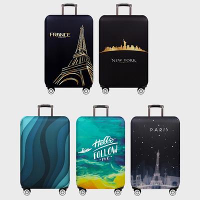 Flower Print Elastic Dust Proof Travel Suitcase Luggage Protective Cover Case