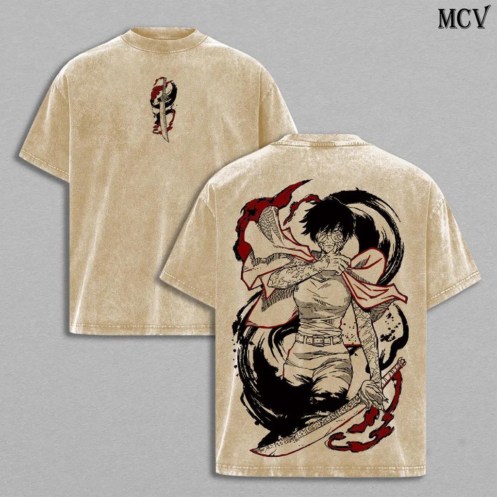 Zenin Maki Jujutsu Kaisen Graphic T Shirt Men Women Short Sleeve Cotton Tshirts Vintage Washed Tee Harajuku Oversized T-shirt