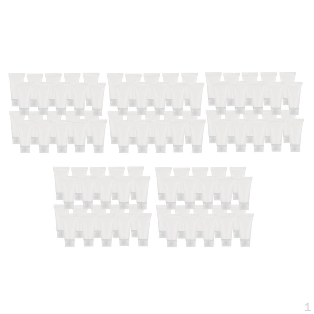 100 Pieces Plastic Soft Tubes 5ml Hair Gel Bottles Clear