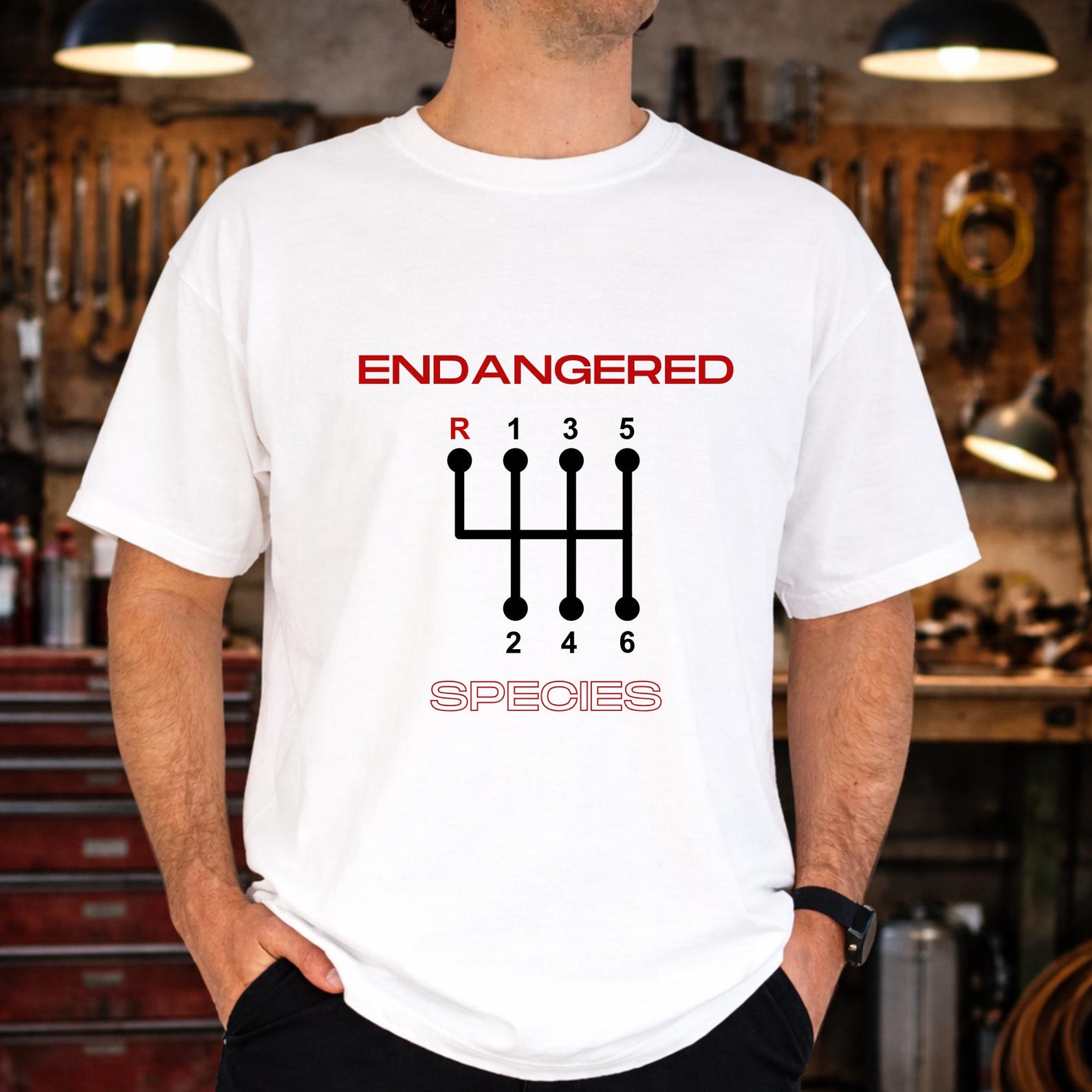 Endangered Species Shirt, Manual Transmission Tee, Funny Car Guy Shirt, Stick Shift Shirt, Mechanic Gift, Auto Enthusiast T-Shirt 3XL