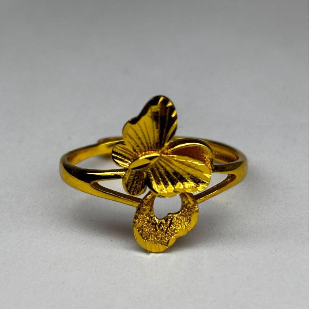 Klassischer Mode Sand Gold Blume Offener Ring für Damen