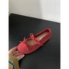 Evening wind shoes flat shoes ballet shoes French bow Mary Jane shoes early spring women's shoes with skirts soft-soled single shoes