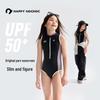 Happy Nocnoc Girls' Sun Protection One-Piece Swimsuit