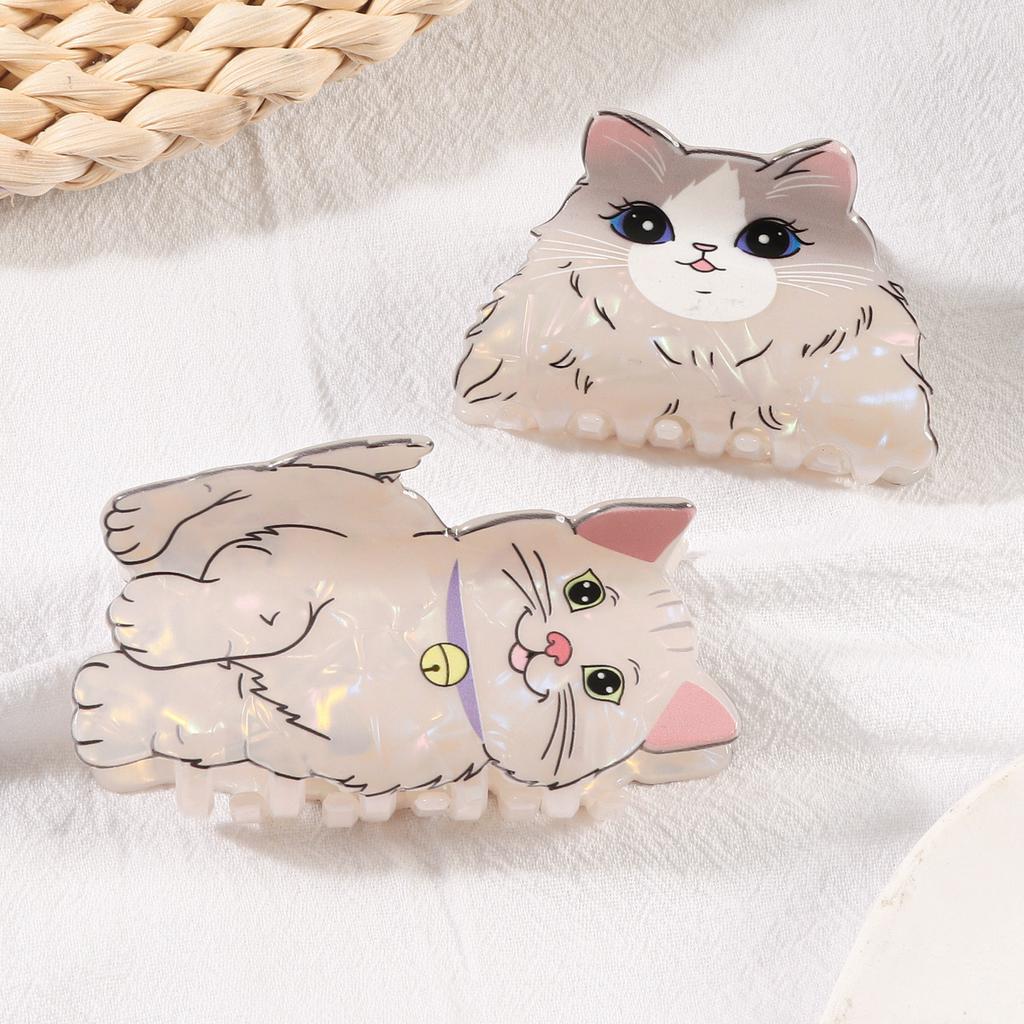 1 Stück Kreative Niedliche Katze Cartoon Neue Accessoires Kopfschmuck Griffspange Haarspange Neu Hinterkopf Haaraccessoires