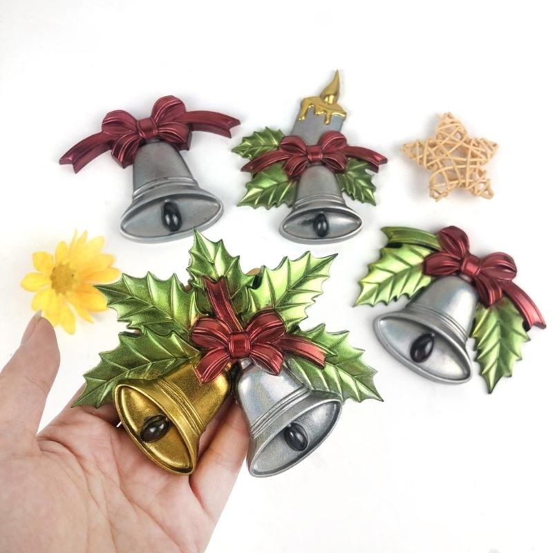 Reusable Epoxy Resin Mold for Indoor Outdoor Decors Christmas Bell Pendant Silicone Mold DIY Home Decor Ornament Molds