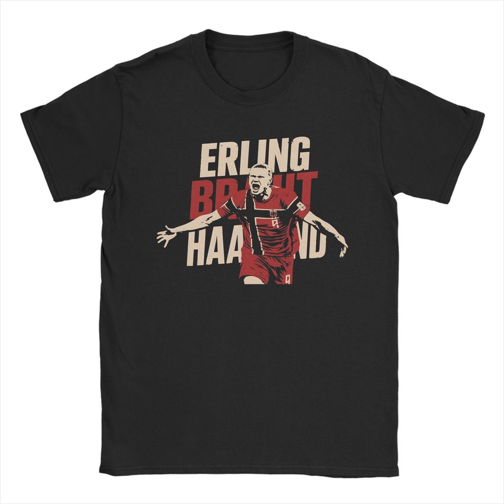 Erling Braut Haaland 2026 TShirts Norway Pure Cotton Tee Shirt Round Collar Short Sleeve T Shirts Graphic Printed Clothes