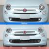 Carbon Fiber ABS Front Bumper Upper Grill Moulding Trim For Fiat 500 2016-2024
