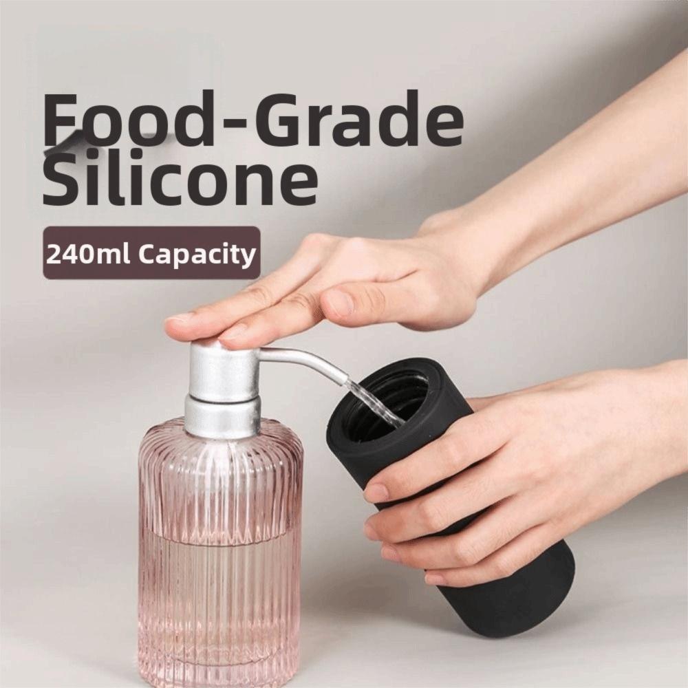 240ml Fassungsvermögen Silikon-Quetschflasche Auslaufsicheres Design Flexibles Silikon Tragbarer Lotion Spender Quetschtyp