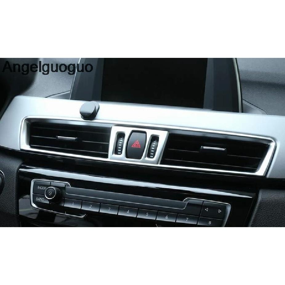 Angelguoguo Car ABS Front Console Panel  Air Conditioner Vent Frame AC Outlet Cover Trim  For BMW X1 F48 2016 2017