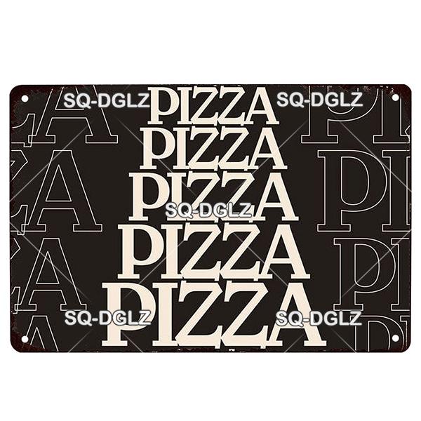 Italienische Pizza Vintage Metallschild Blechschild Vintage Dekoration Man Cave Plakette Hauswanddekoration Bar Schild Heimdekoration Poster