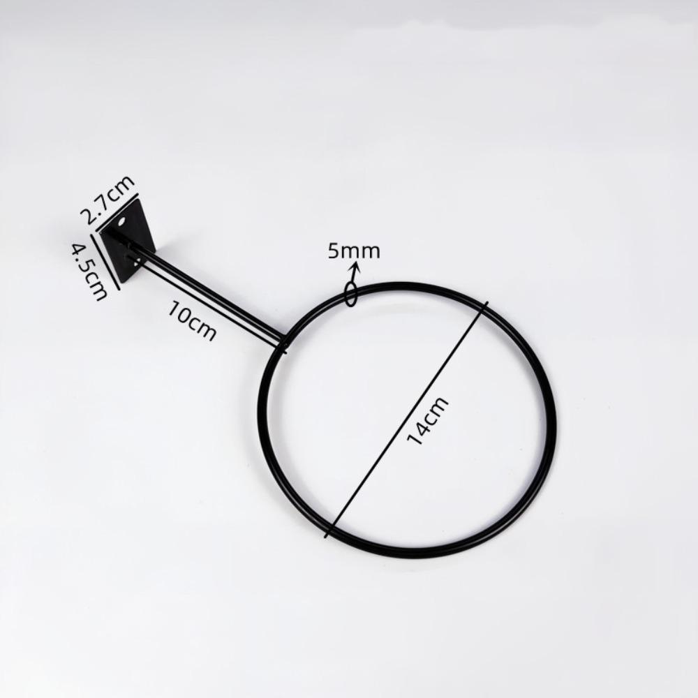 Wall Mounted Ball Storage Rack Hanging Design Wall Mounted Rack Sturdy Display Shelf Hook  Gym Room A-Black