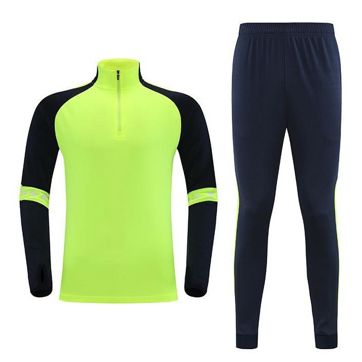 Children's Primary School Football Training Set – Half-Zip Jacket & Long-Sleeve Pants for Autumn/Winter Sports