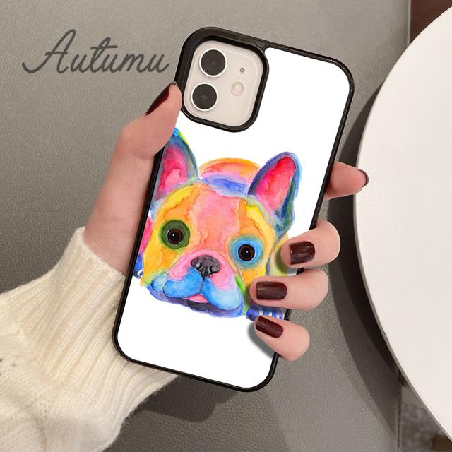 

Чехол для телефона с милым французским бульдогом и рисунком для iPhone 11 12 13 14 Pro Max mini X XR XS SE 2020 6S 7 8 Plus Samsung S21 S22 Samsung S22ultra