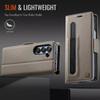 Flip Wallet with Pen Holder Leather Phone Case For Samsung Galaxy Z Fold 7 6 5 Fold6 Fold5 RFID Blocking Crad Slot Holder Cover