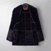 Autumn Winter Women's Leather Coat Thick Warm Mid-length Fleece-lined PU Leather Coat