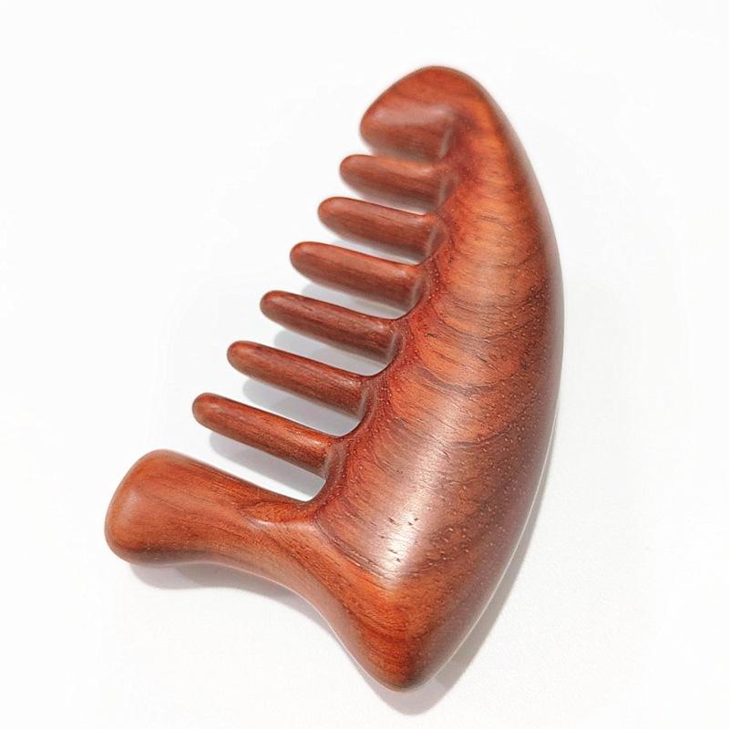 

Sandalwood comb - green sandalwood & rosewood massage comb - wide tooth comb for meridian acupressure & curly hair 10.5*.5..5*2.0*