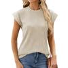 DX~~ New Round Neck Ladies Solid Color Short Sleeve Loose Casual T-shirt