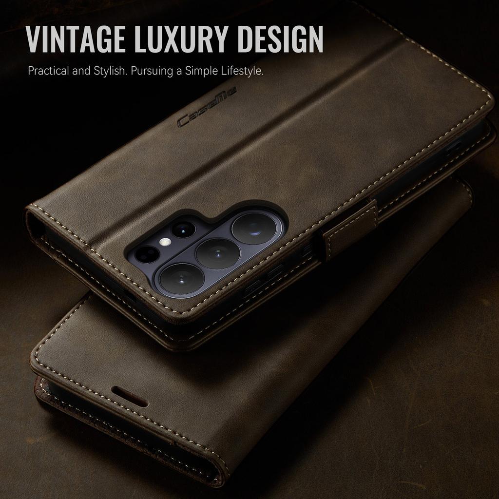 Business Magnetic Cards Solt Wallet Leather Case For Samsung Galaxy S26 Ultra S25 S24 S23 S22 Note 20 Ultra 10 Plus Book Cover