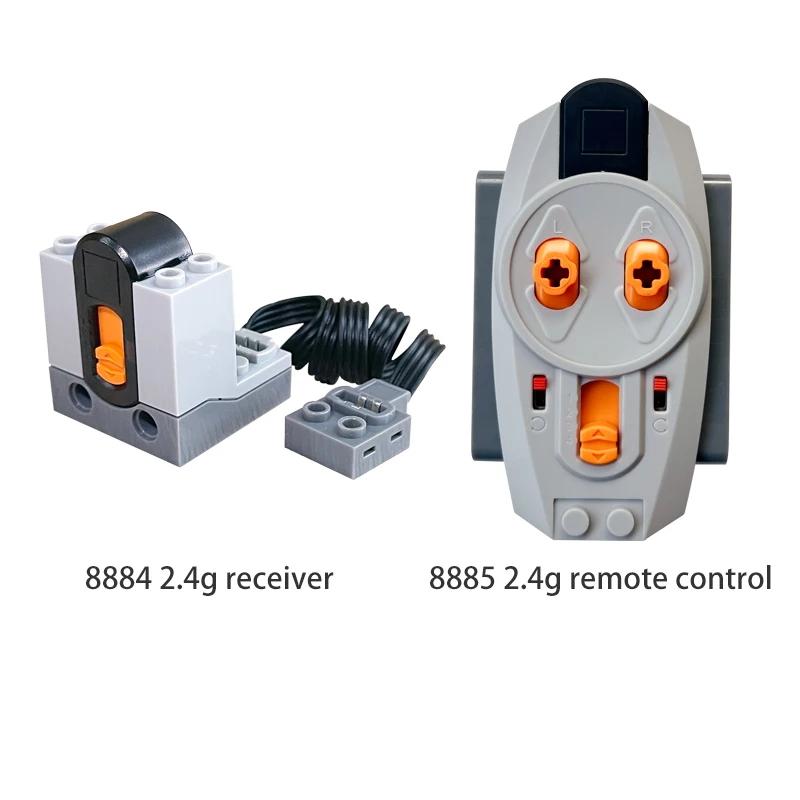 Remote 2.4G Control Receiver Component Programmable Sprayer Motor Telescopic Push Rod Music Box Power Parts Building Block Led