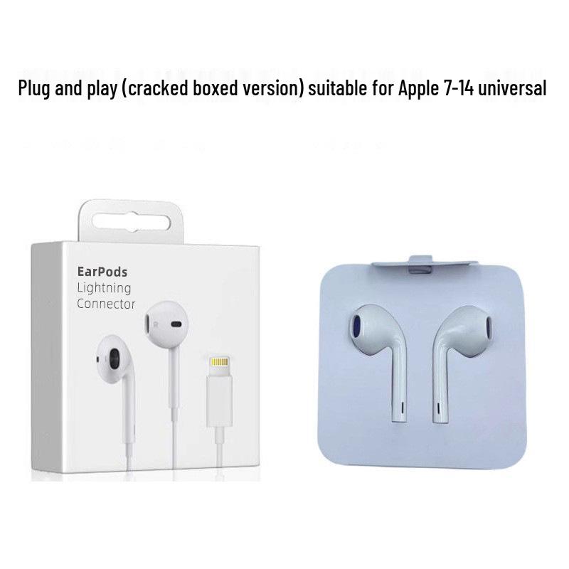 Original Apple Wired Headphones for iPhone 7/14/15/16 - Crack-Free, Plug and Play