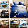 Baseball Bed Three-Piece Quilt Cover 3D Digital Printing Bed Sheet