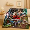 Coperta in Flanella Cartoon Dinosauro Jurassic Park 3D, Coperta Morbida Calda in Peluche per Casa Camera da Letto Letto Divano Copertura Ufficio Campeggio