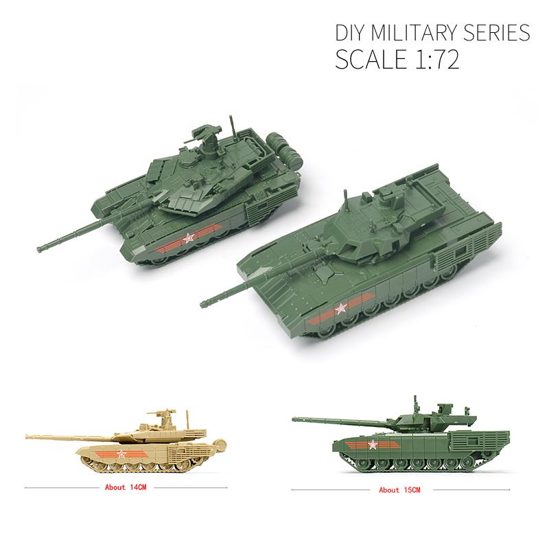 1/72 Military Weapon T90MS T14 Tank PGZ-04A Self-propelled Antiaircraft Gun Armoured Vehicle Truck Model Puzzle Building Toys