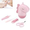 Nail Clippers Kit Cartoon Shape Stainless Steel Baby Nail Trimmer with Tweezers Nail File Storage Box for Baby Nail Care