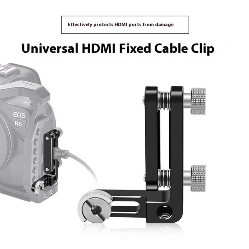 Universal Aluminum Alloy 4-8mm Wire Cable Clamp for DSLR Camera Rigs Secures Loose Connection 1/4 Screw Port
