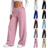 Pantalons de Yoga Amples Bas pour Femmes Pantalons de Jogging Jambe Large Couleur