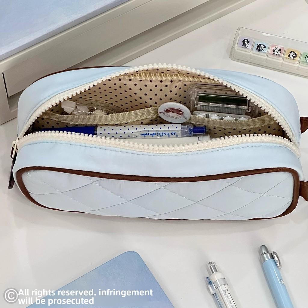 Pencil Case For Girls Large Capacity Style Cute Fabric Stationery Organizer For School