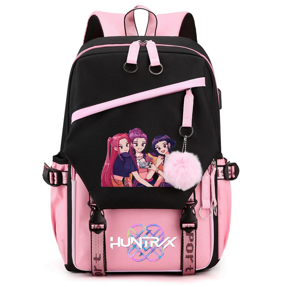 Anime K-pop Demon Hunters Printed Large Capacity Backpack for Teenger Student Girl Boy Back To School Bookbag Kid Gift Women Waterproof Travel Bag