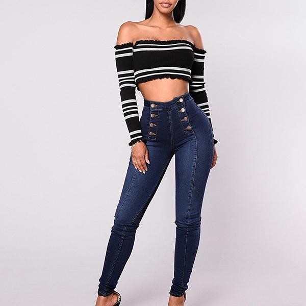 Jeans ajustados modelo 2019 para dama comprar a buen precio — entrega  gratuita, reseñas reales con fotos — Joom