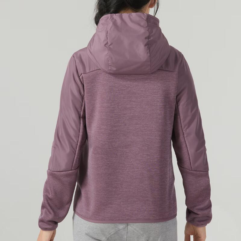 Under Armour Swacket Solid Color Spliced Outdoor Casual Hooded Jacket Women Jackets Purple 1382153-500