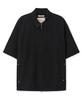 MMIC Leaf Zip-Up Shirt Black