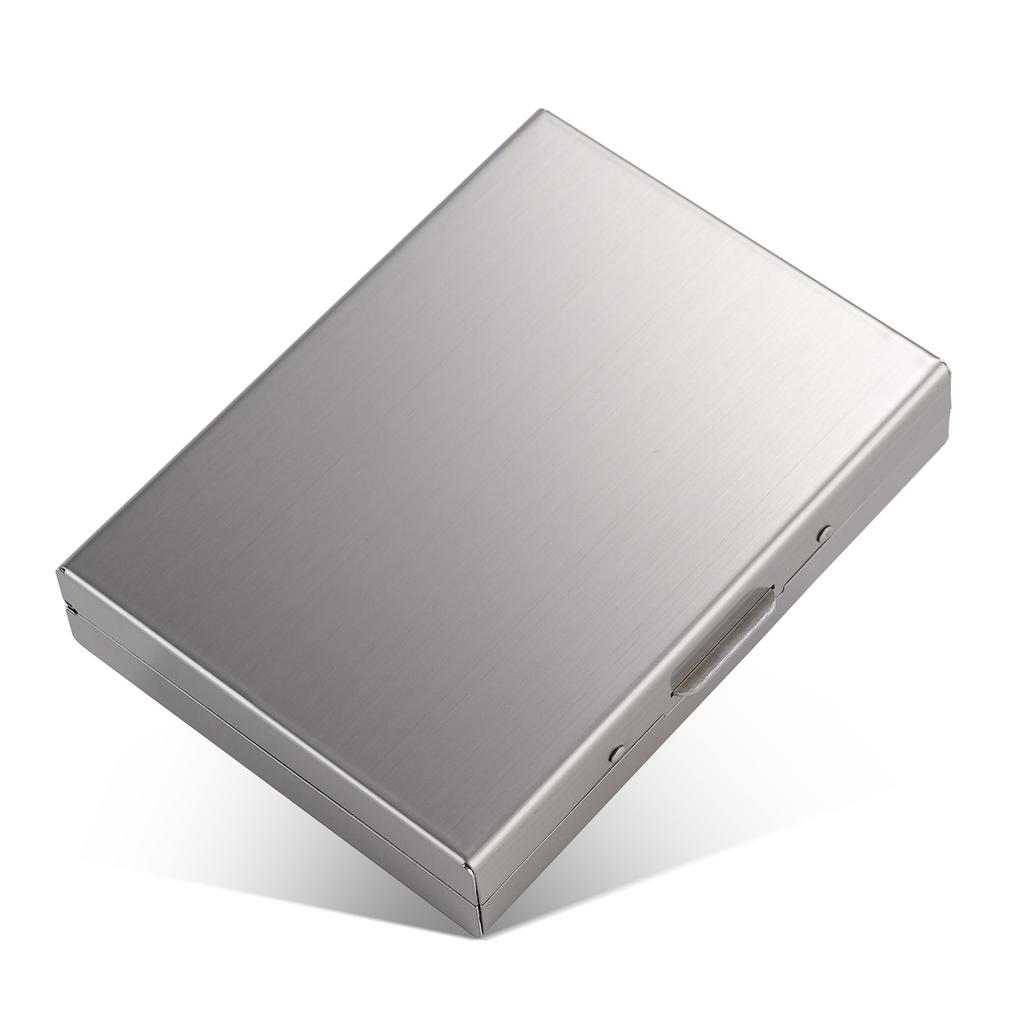Porte-cartes de crédit en aluminium bloquant les RFID pour homme Portefeuille métallique Fin Étui pour cartes Pop-up Boîte pour cartes d'identité professionnelle Portefeuille de poche minimaliste