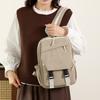 Nylon Lightweight Women's Backpack with Flip-top Lock Simple Small Schoolbag  Commuting and Travel Waterproof Backpack