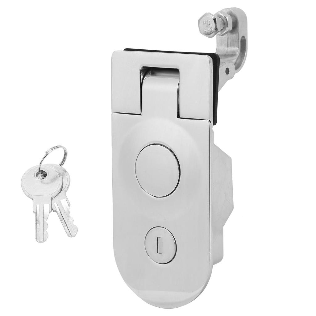 Compression Latch with 2‑Key Zinc Alloy Lock for Motorhomes Yachts Trunks Trash Cans Warehouse Doors