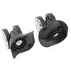 1 Pair Durable Mute Luggage Wheels Double Row Black Suitcase Wheels 360° Rotation Luggage Caster Wheels Travel Box Repair